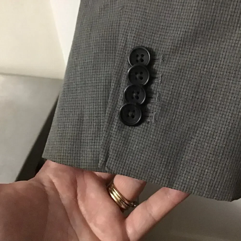 Banana Republic 40R Gray Blue Tailored Fit 2-Button Sports Coat